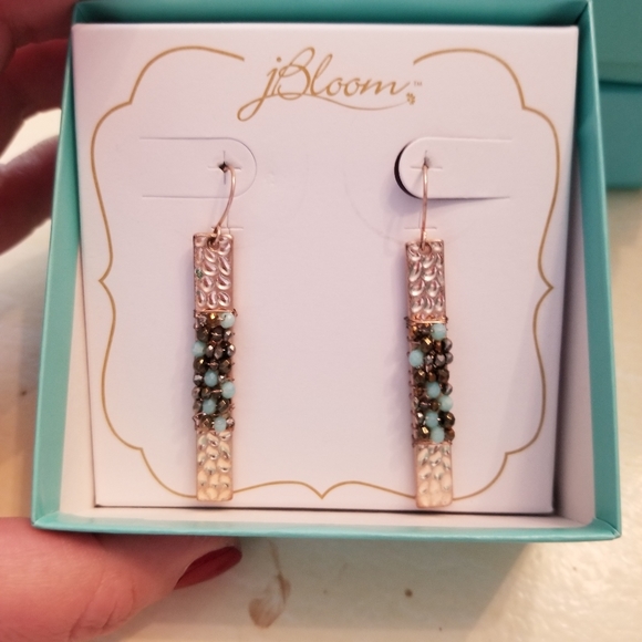Nib Jbloom Rose gold earrings - Picture 1 of 2